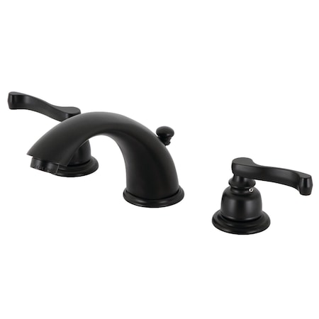 Kingston Brass Widespread Bathroom Faucet with Retail PopUp, Matte Black KB8960FL